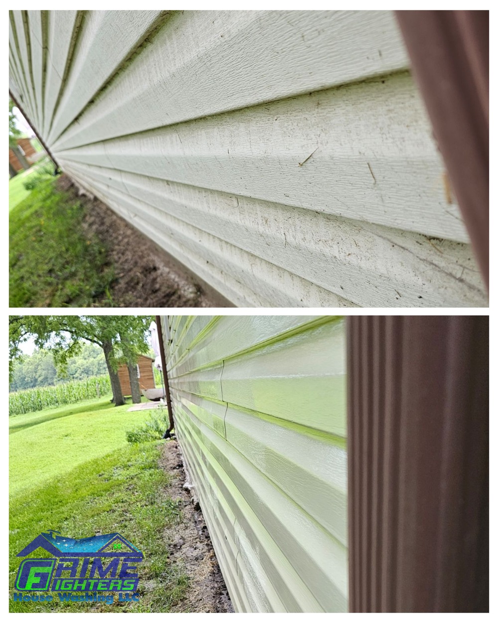 🏠🚿 Project Completed Outstanding Outbuilding House Wash in Trimble